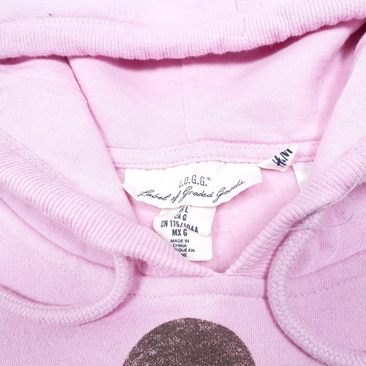 Womens Pink H&M Mickey Mouse LOGG Hoodie Jumper