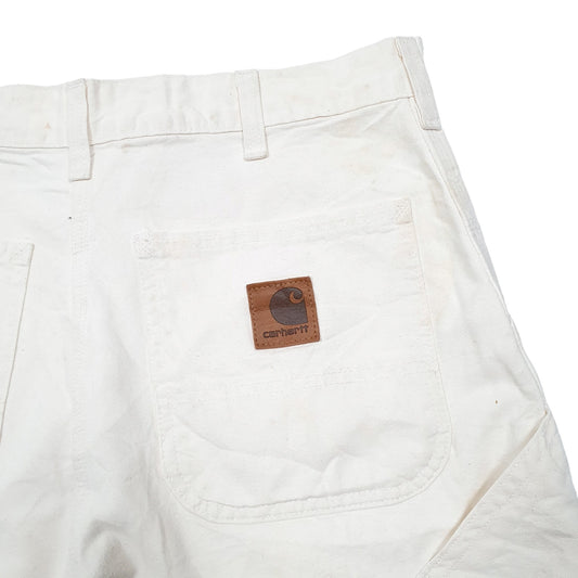 Mens Cream Carhartt Carpenter Shorts