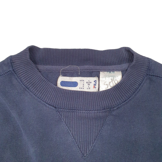 Mens Navy Fila Crewneck Jumper