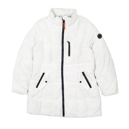 Womens White Nautica Longline Coat