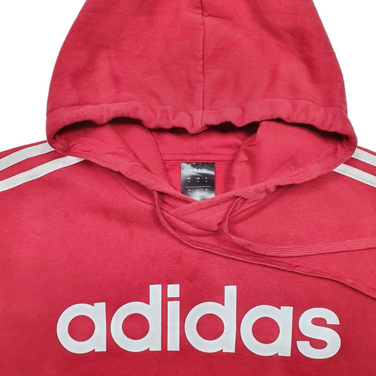 Mens Red Adidas Hoodie Jumper
