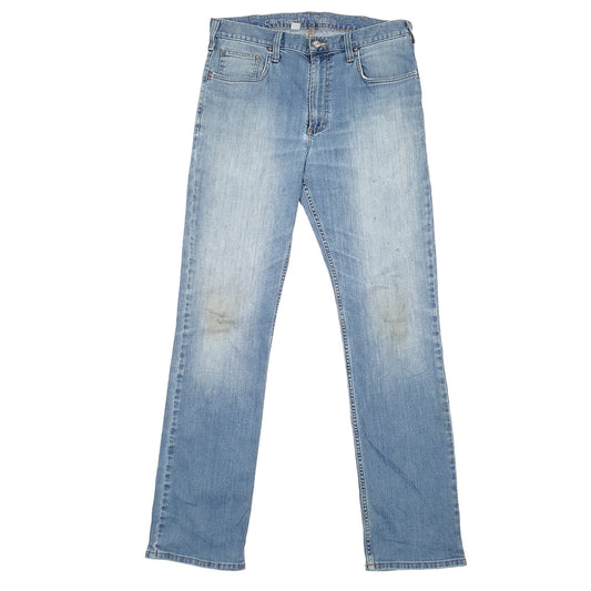 Mens Blue Carhartt Relaxed Rugged Flex Casual JeansW34 L34