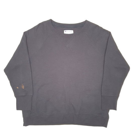 Womens Black Champion Crewneck Jumper
