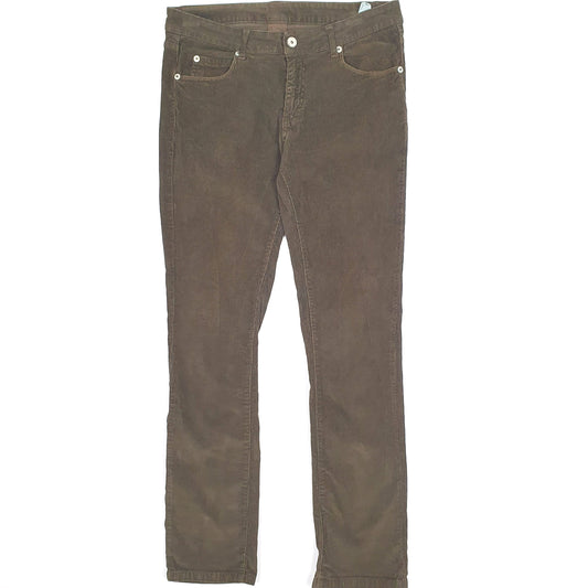 Mens Khaki Zara Corduroy Trousers