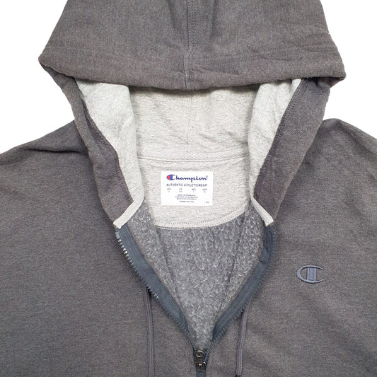 Mens Grey Champion Full Zip Jumper