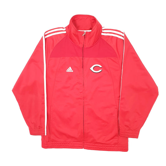 Mens Red Adidas MLB Baseball Cincinnati Reds Full Zip Jumper