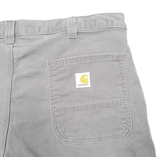 Mens Grey Carhartt Relaxed Stretch Carpenter Shorts