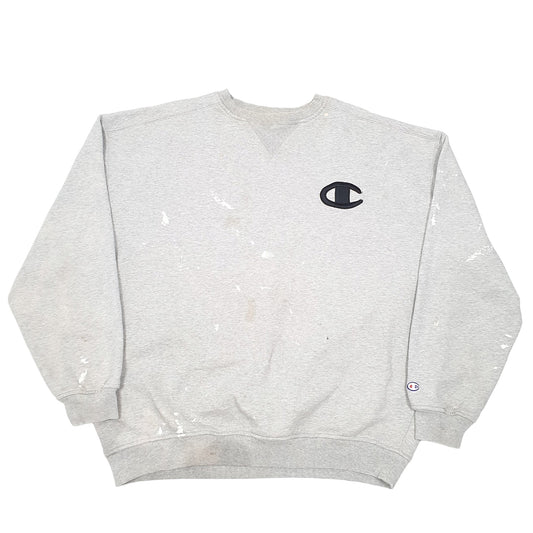 Mens Grey Champion Crewneck Jumper