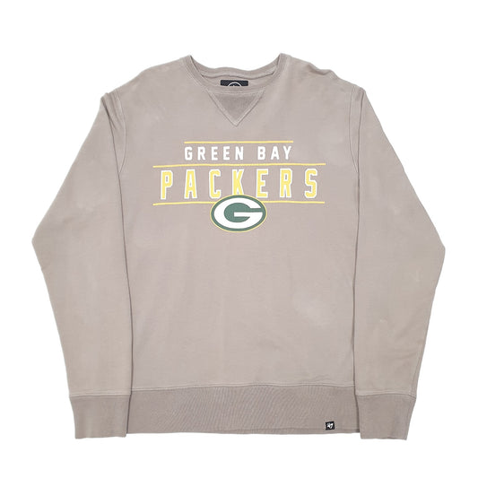 Mens Grey 47 NFL Green Bay Packers Football Crewneck Jumper