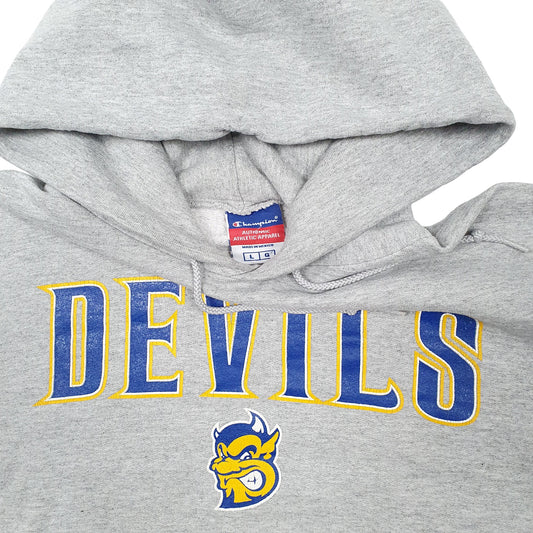 Mens Grey Champion USA College Devils Hoodie Jumper
