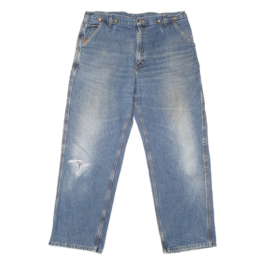 Mens Blue Carhartt Carpenter B13 JeansW40 L32