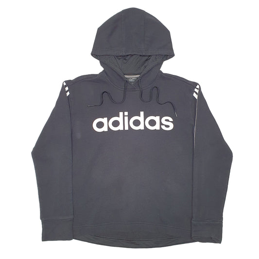 Womens Black Adidas Hoodie Jumper