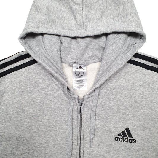 Mens Grey Adidas Full Zip Jumper
