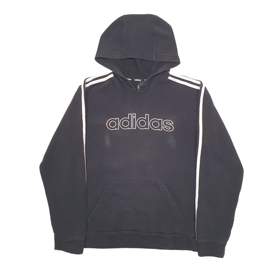 Mens Black Adidas Hoodie Jumper