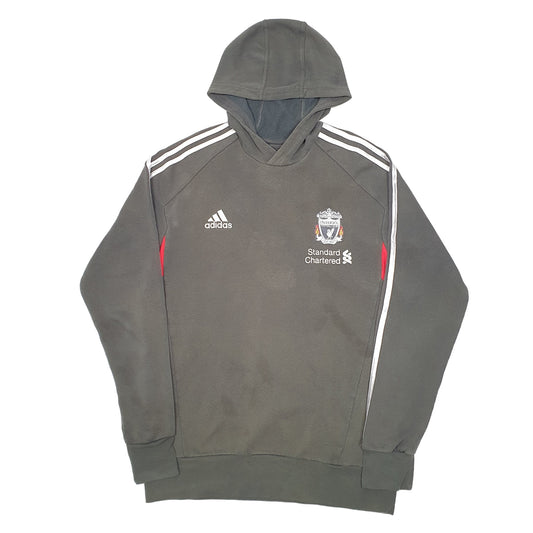Mens Black Adidas Liverpool Football Club Hoodie Jumper