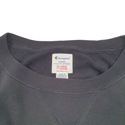 Womens Black Champion Crewneck Jumper