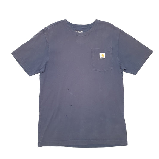 Mens Navy Carhartt Carpenter Short Sleeve T Shirt