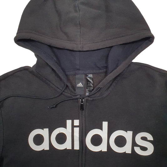 Mens Black Adidas Full zip Jumper