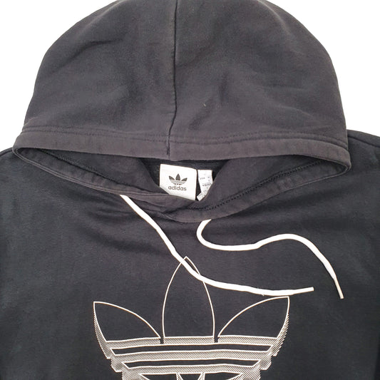 Mens Black Adidas Hoodie Jumper