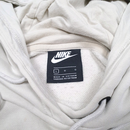 Mens Cream Nike Hoodie Jumper