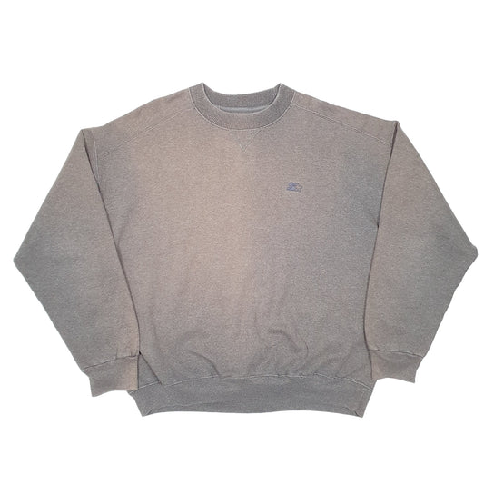 Mens Grey Starter Pro 80 Heavyweight Crewneck Jumper