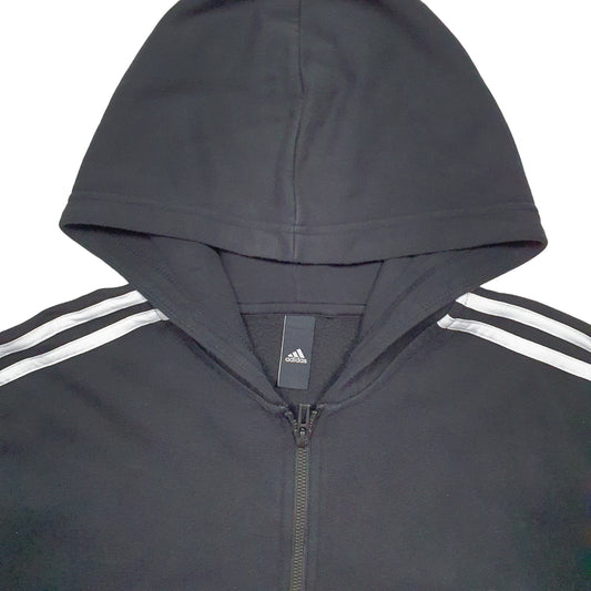 Mens Black Adidas Full Zip Jumper