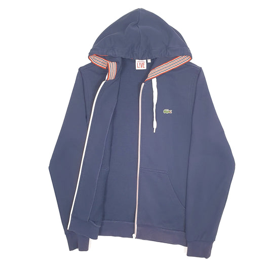 Mens Navy Lacoste Hoodie Full Zip Jumper