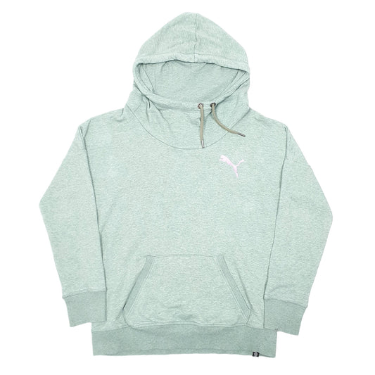 Womens Green Puma Hoodie Jumper