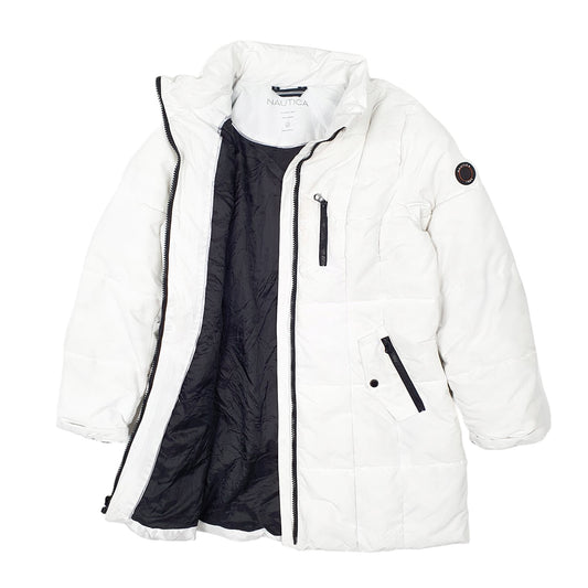 Womens White Nautica Longline Coat