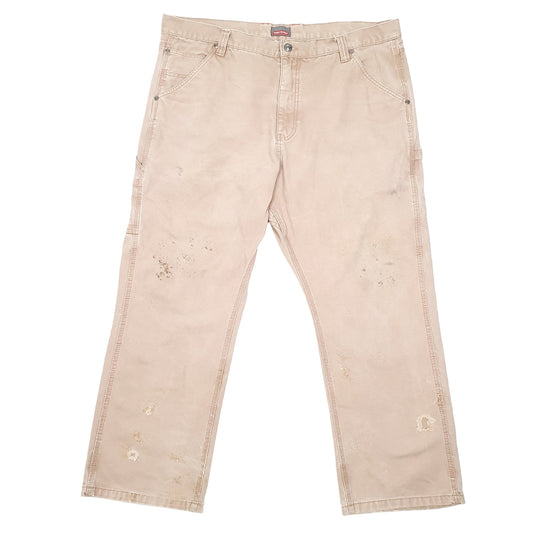 Mens Beige Craftsman Carpenter Trousers