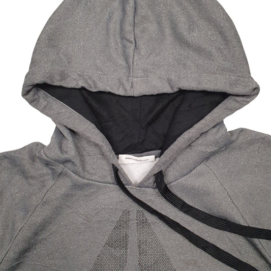 Mens Grey Reebok Active Hoodie Jumper