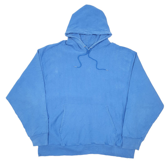 Mens Blue Champion Reverse Weave Y2K Hoodie Jumper