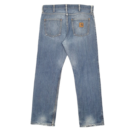 Mens Blue Carhartt Slim Pant Casual JeansW36 L32