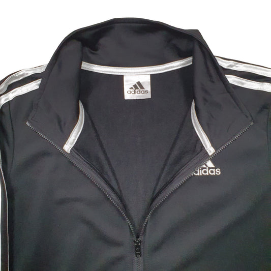 Womens Black Adidas Full Zip Jumper