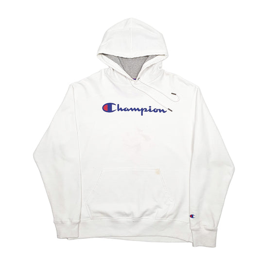 Mens White Champion Hoodie Jumper