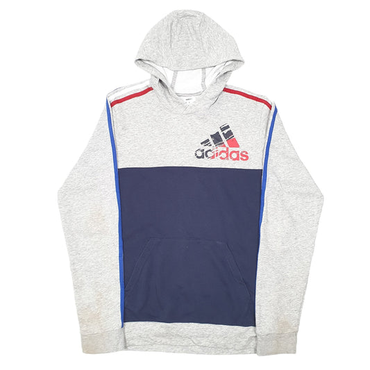 Mens Grey Adidas Hoodie Jumper