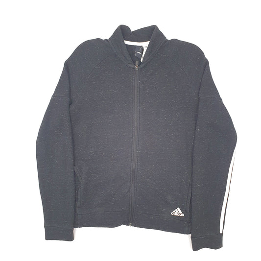 Womens Black Adidas Full Zip Jumper