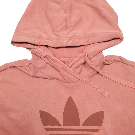 Womens Orange Adidas Hoodie Jumper