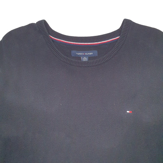Mens Black Tommy Hilfiger Crewneck Jumper