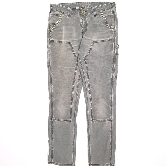 Womens Grey Carhartt Double Knee Carpenter Trousers