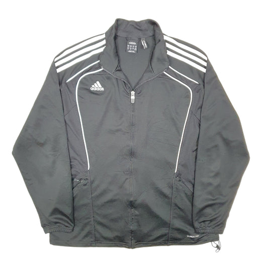 Womens Black Adidas Clima Cool Active Gym Workout Full Zip Jumper