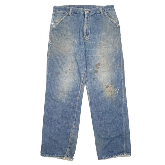 Mens Blue Carhartt Carpenter Casual JeansW38 L34