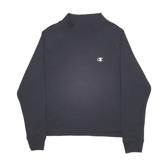 Womens Black Champion Crewneck Jumper