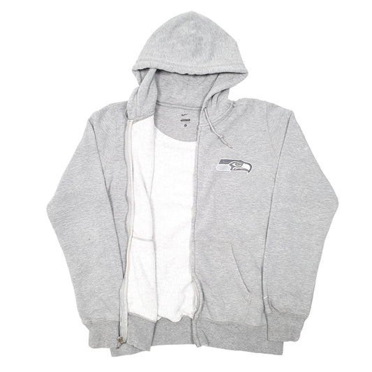 Womens Grey Nike Seattle Seahawks Football Hoodie Full Zip Jumper