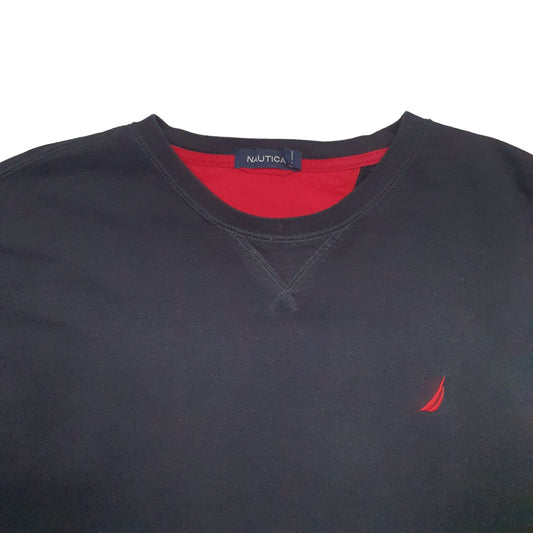 Mens Black Nautica Crewneck Jumper