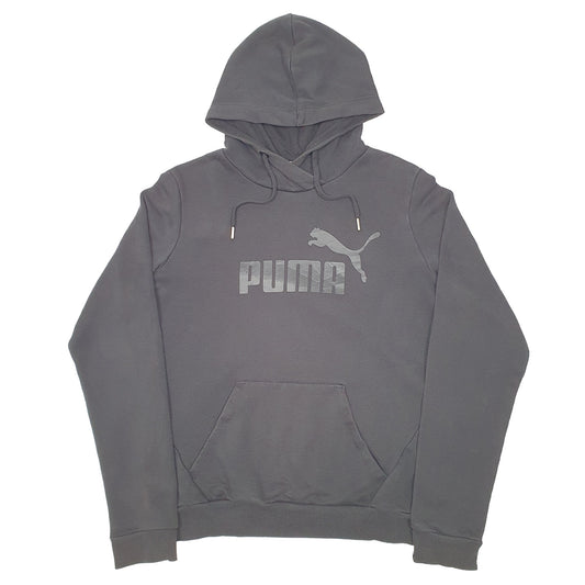 Womens Black Puma Hoodie Jumper