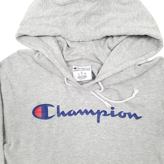 Mens Grey Champion Lightweight Hoodie Jumper