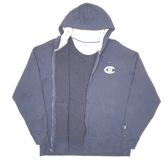 Mens Navy Champion Full Zip Jumper