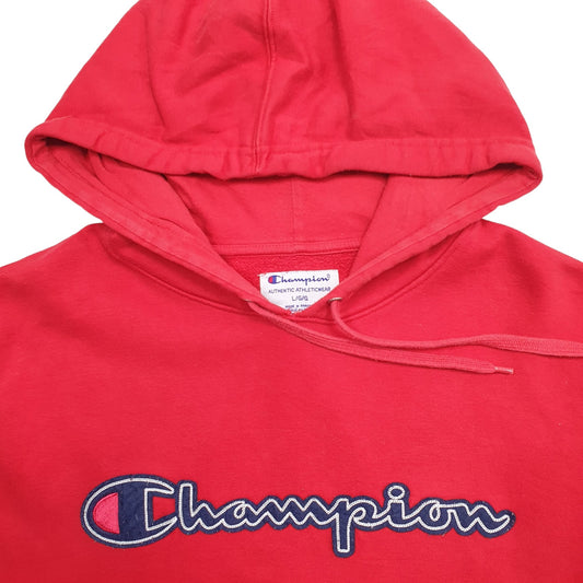 Mens Red Champion Hoodie Jumper