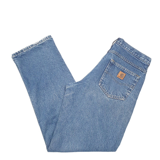 Mens Blue Carhartt Cotton Lined B172 JeansW29 L32